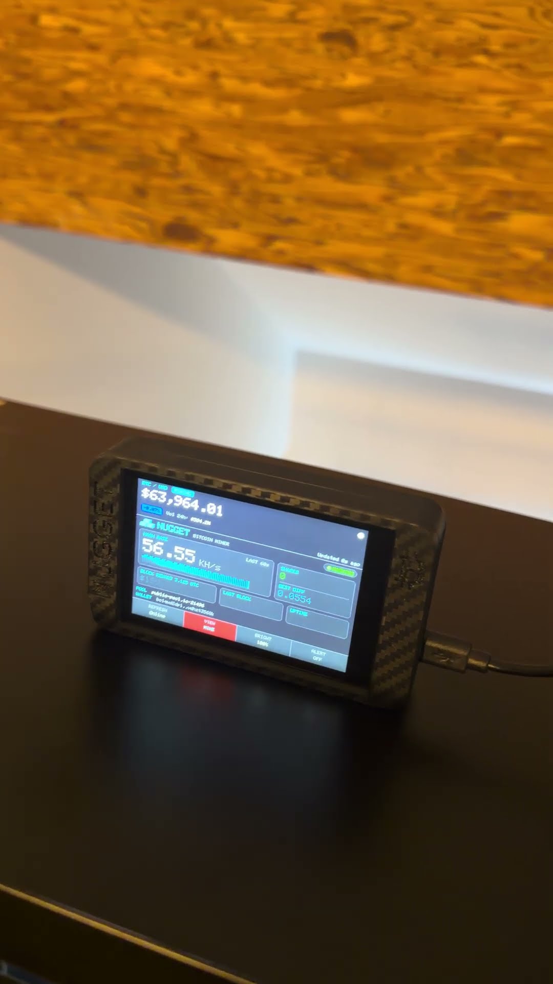 Bitcoin miner hardware running